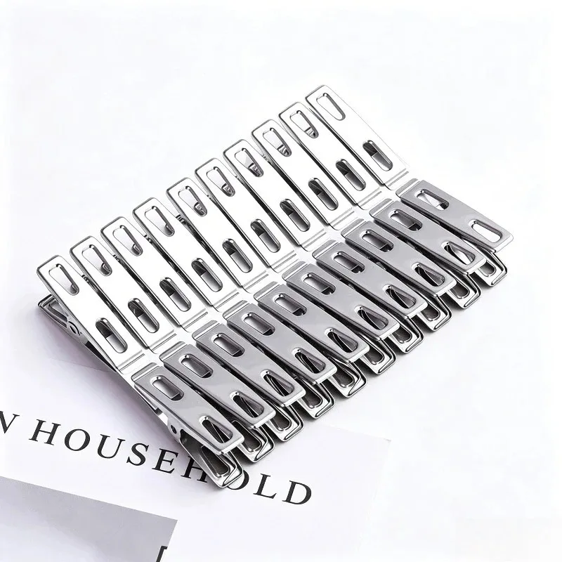 Binder Clip Assorted - 20pcs Stainless Steel Clothespins, Binder Clips,