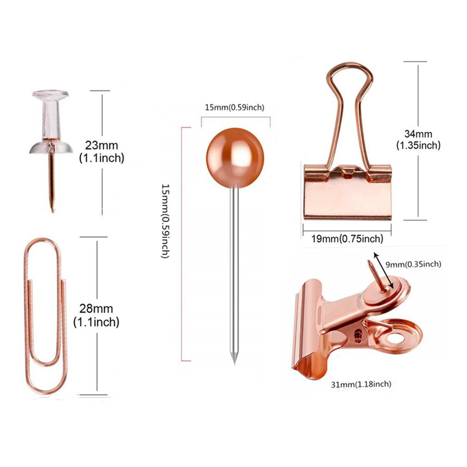 Binder Clip Assorted - Metal Paper Clips and Binder Clips