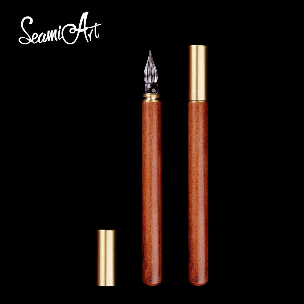 SeamiArt 1pc Wood Handle Glass - Stationery Supplier review and price